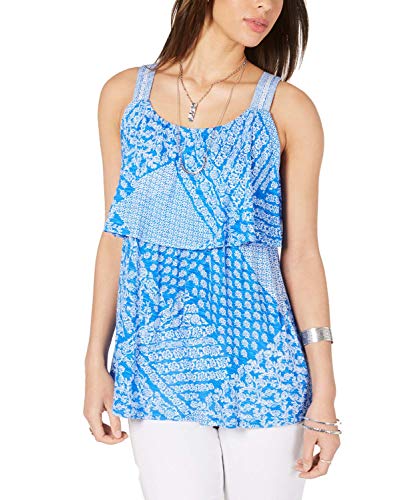 Printed Flounce Tank Top